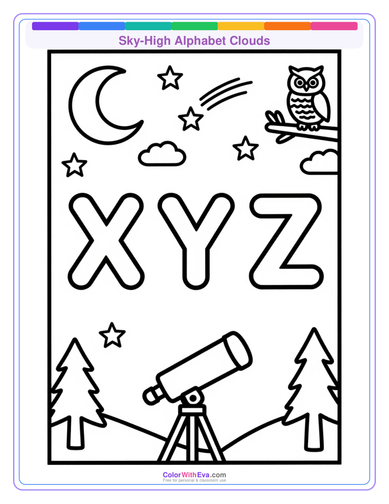 Sky-High Alphabet Clouds preview