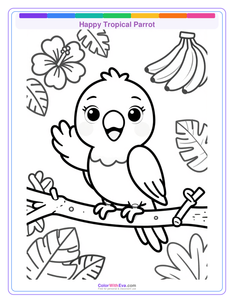 Happy Tropical Parrot preview