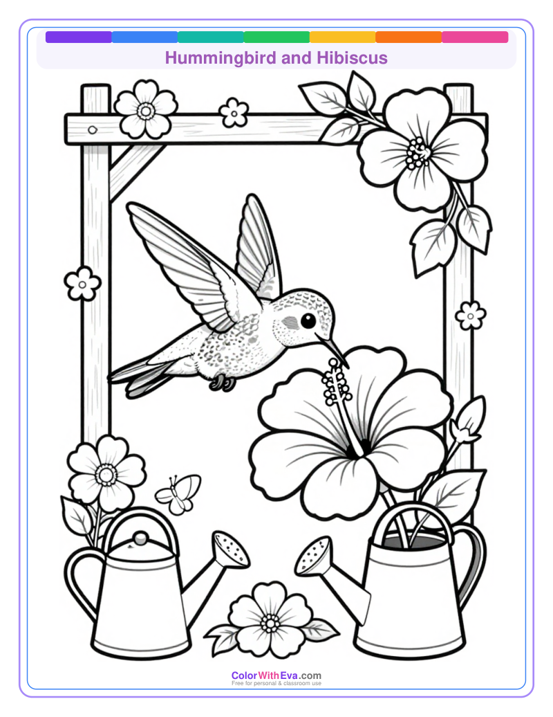Hummingbird and Hibiscus preview