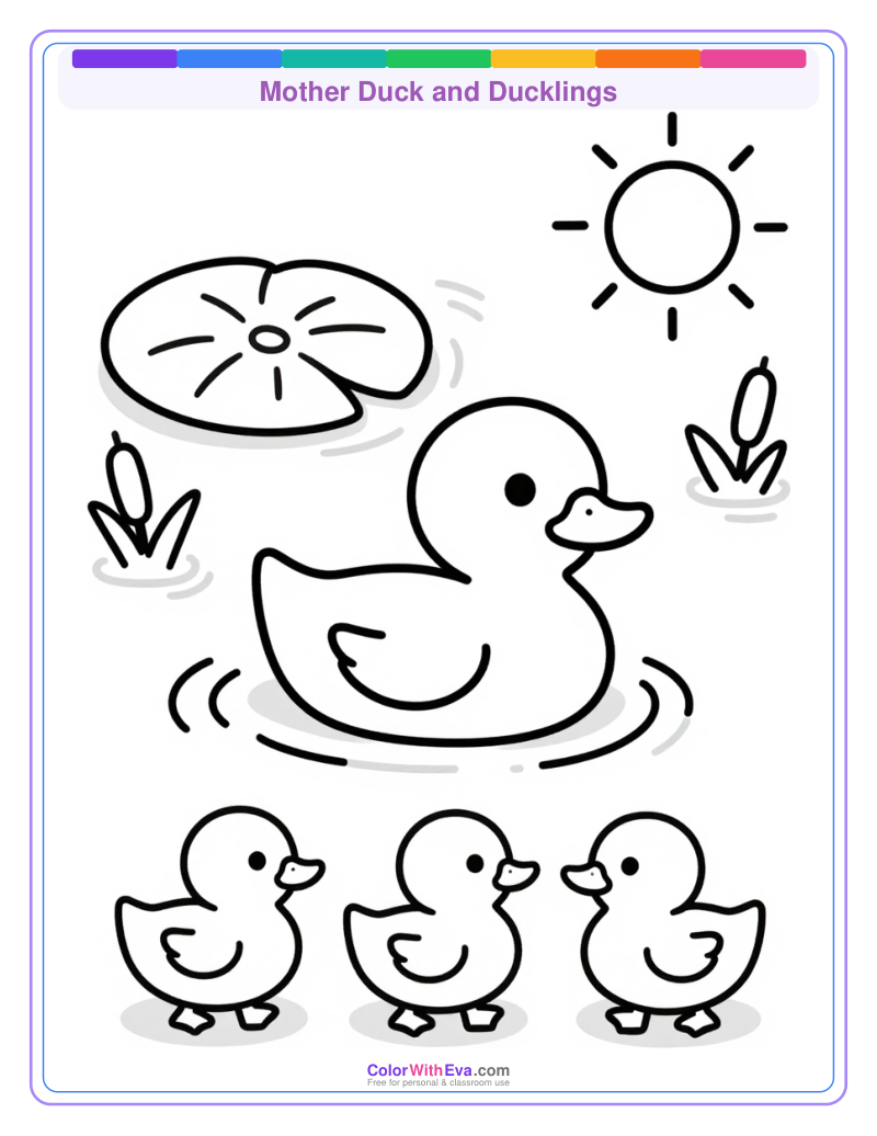 Mother Duck and Ducklings preview