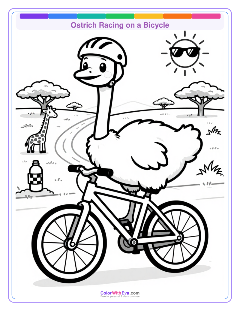 Ostrich Racing on a Bicycle thumbnail