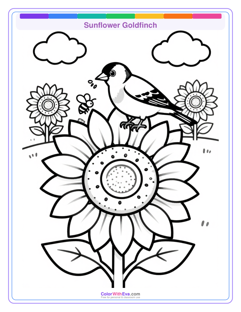 Sunflower Goldfinch preview