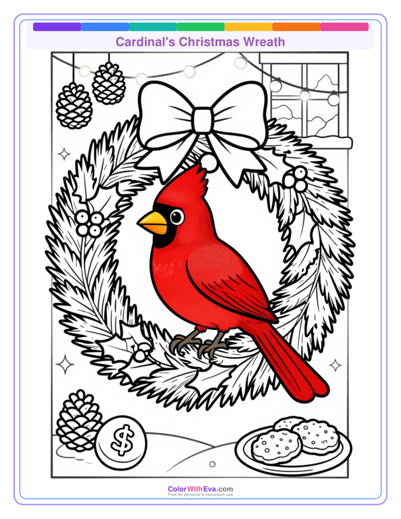 Cardinal's Christmas Wreath thumbnail