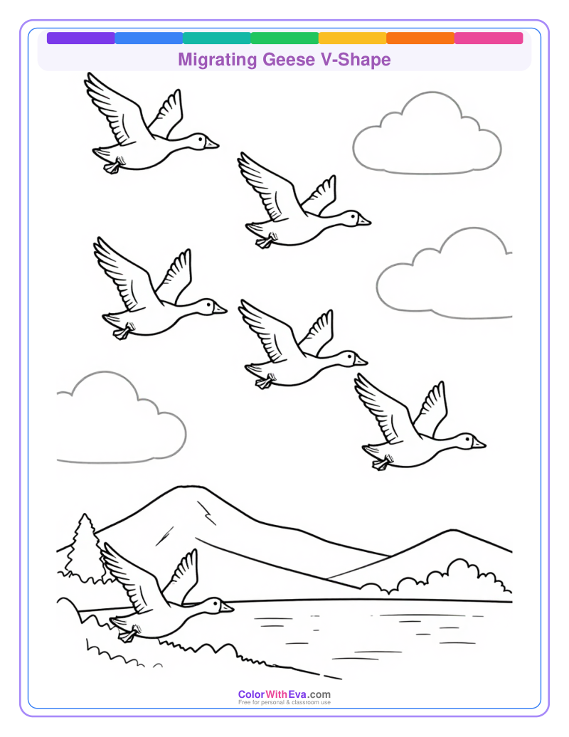Migrating Geese V-Shape preview