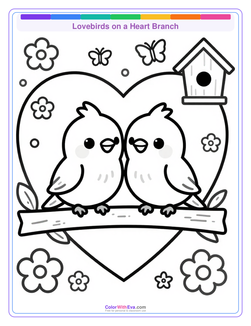Lovebirds on a Heart Branch preview
