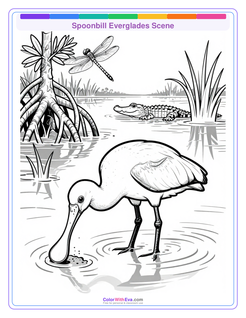 Spoonbill Everglades Scene preview