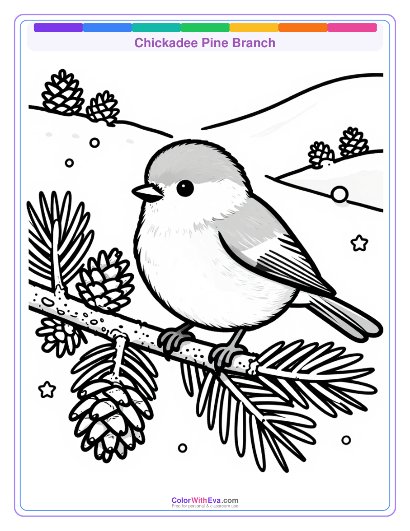 Chickadee Pine Branch preview