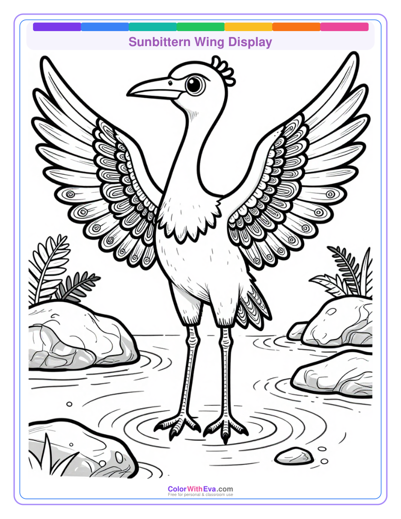 Sunbittern Wing Display preview