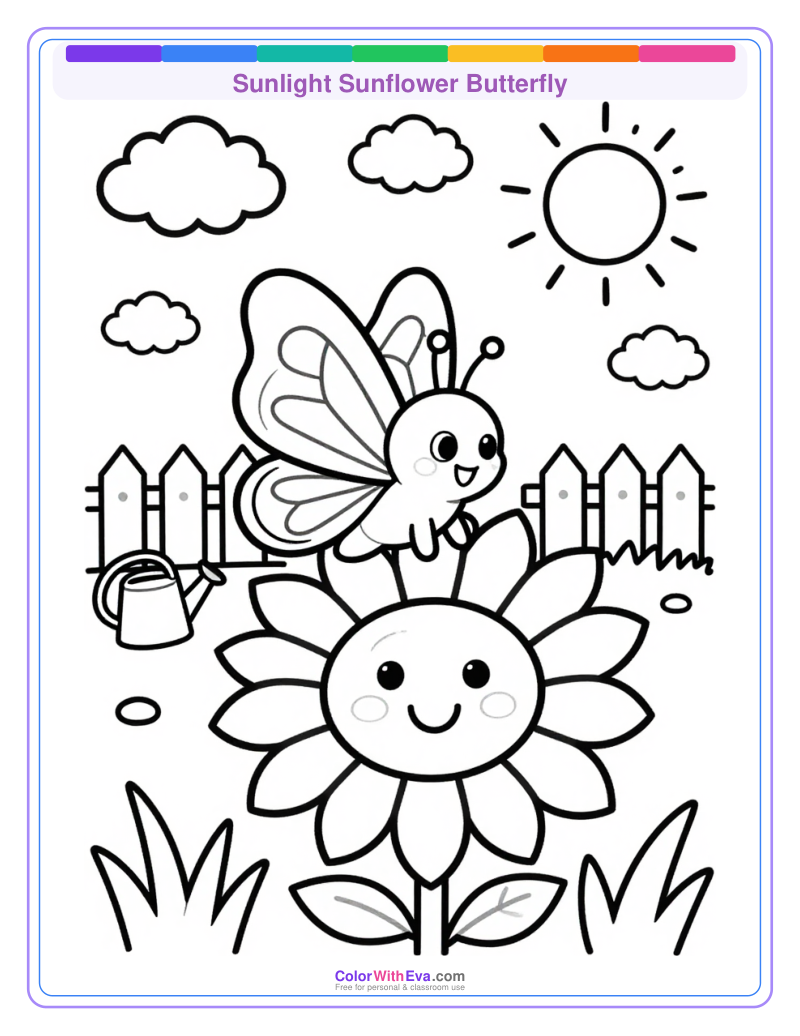 Sunlight Sunflower Butterfly preview