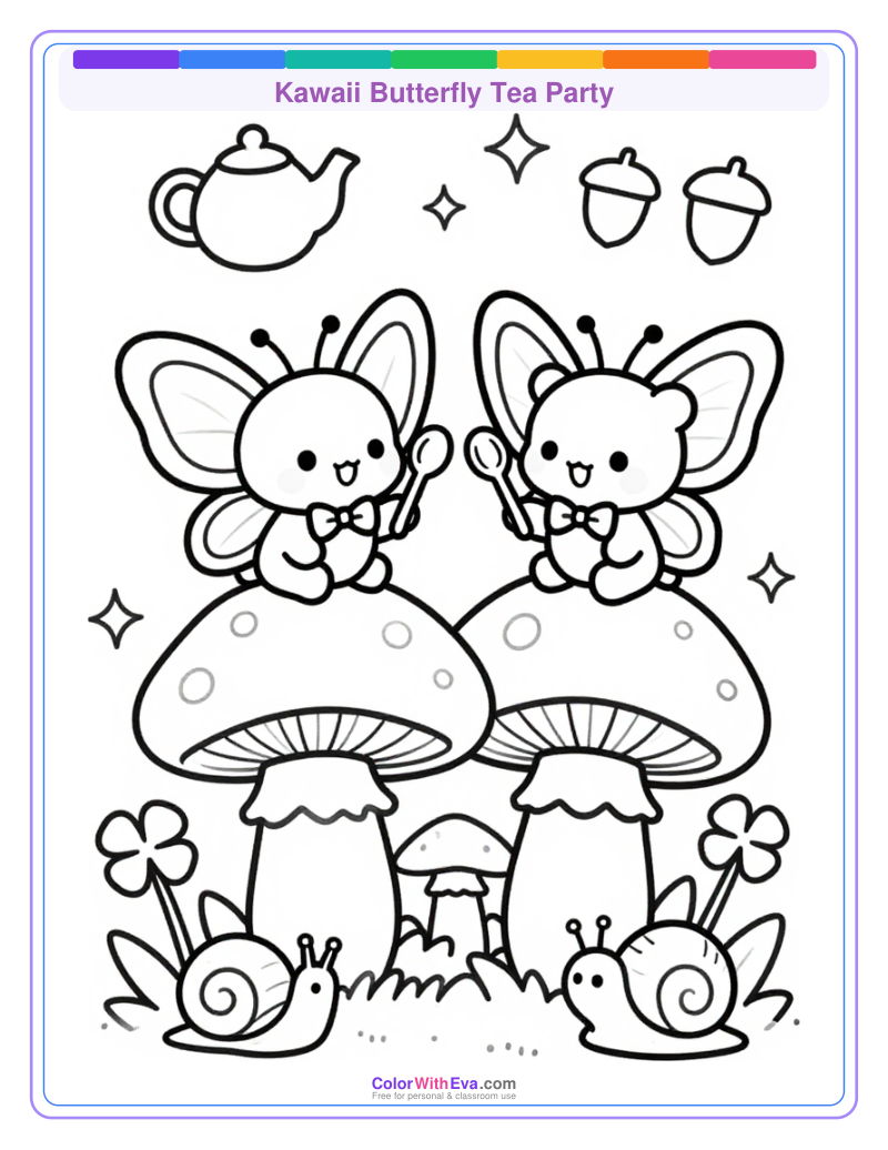 Kawaii Butterfly Tea Party preview