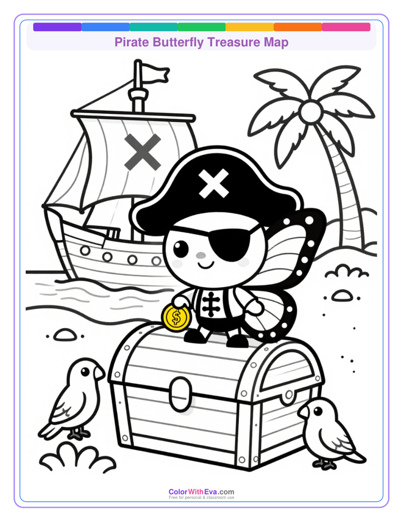 Pirate Butterfly Treasure Map thumbnail
