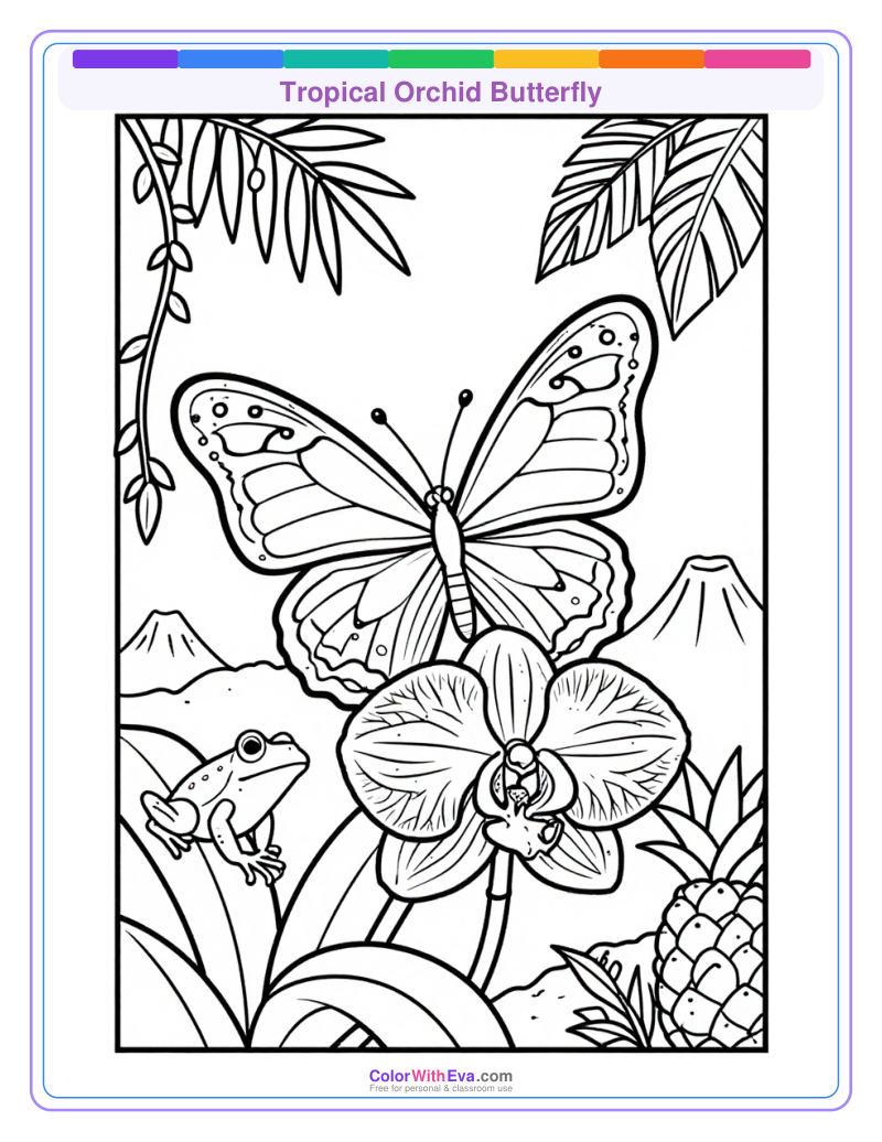 Tropical Orchid Butterfly preview