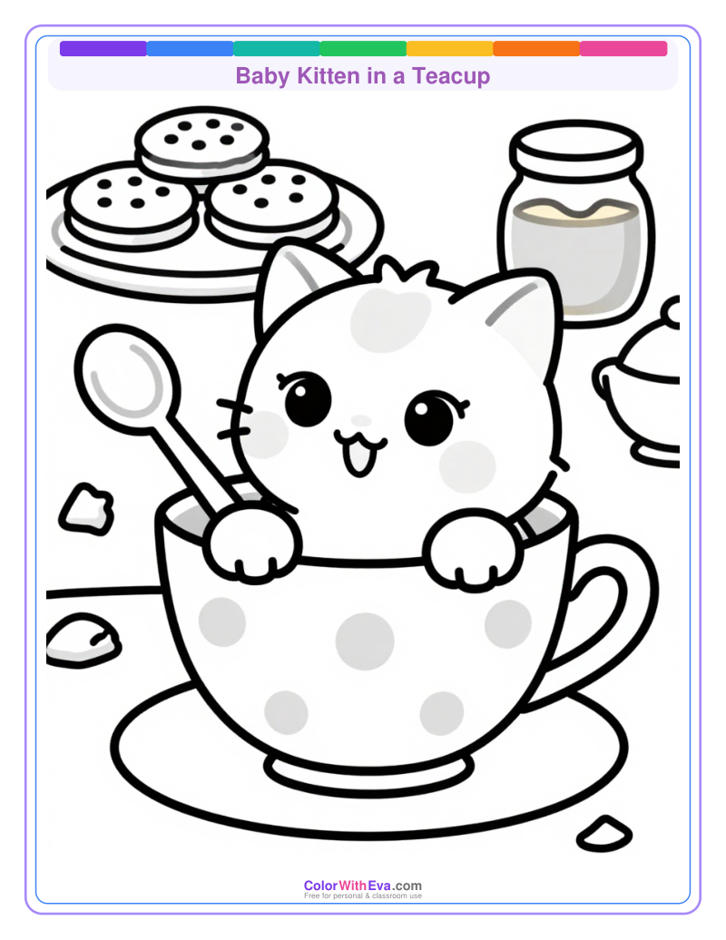 Baby Kitten in a Teacup thumbnail
