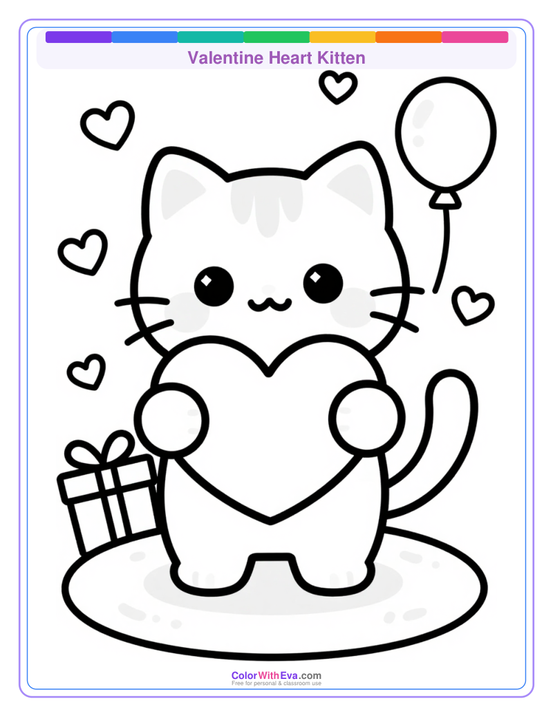 Valentine Heart Kitten preview