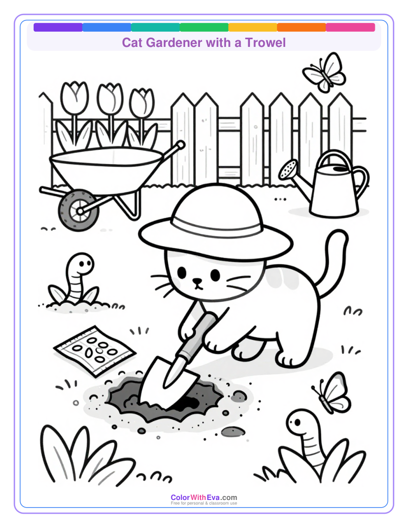 Cat Gardener with a Trowel thumbnail