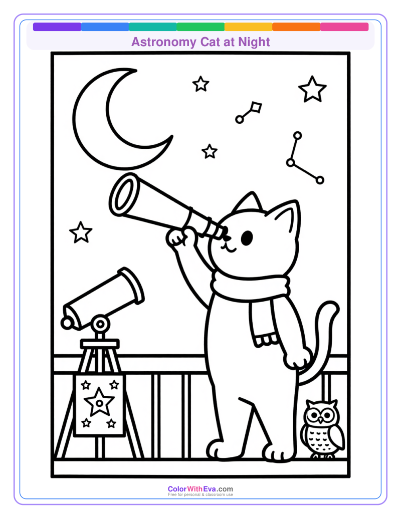 Astronomy Cat at Night thumbnail