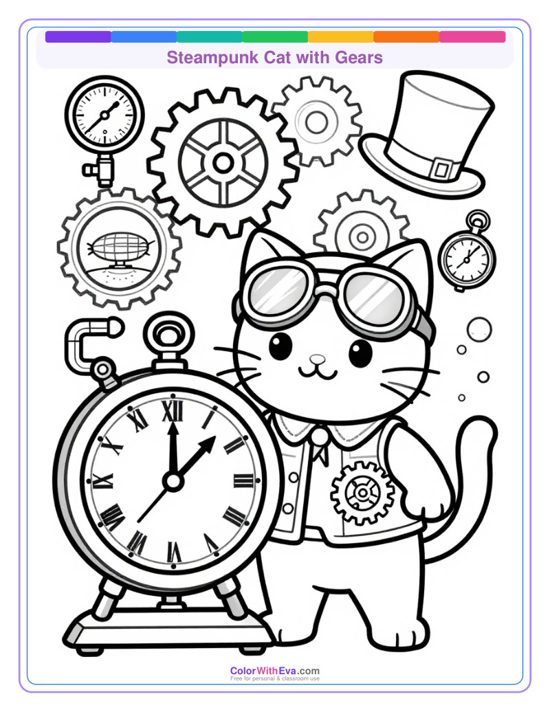 Steampunk Cat with Gears thumbnail