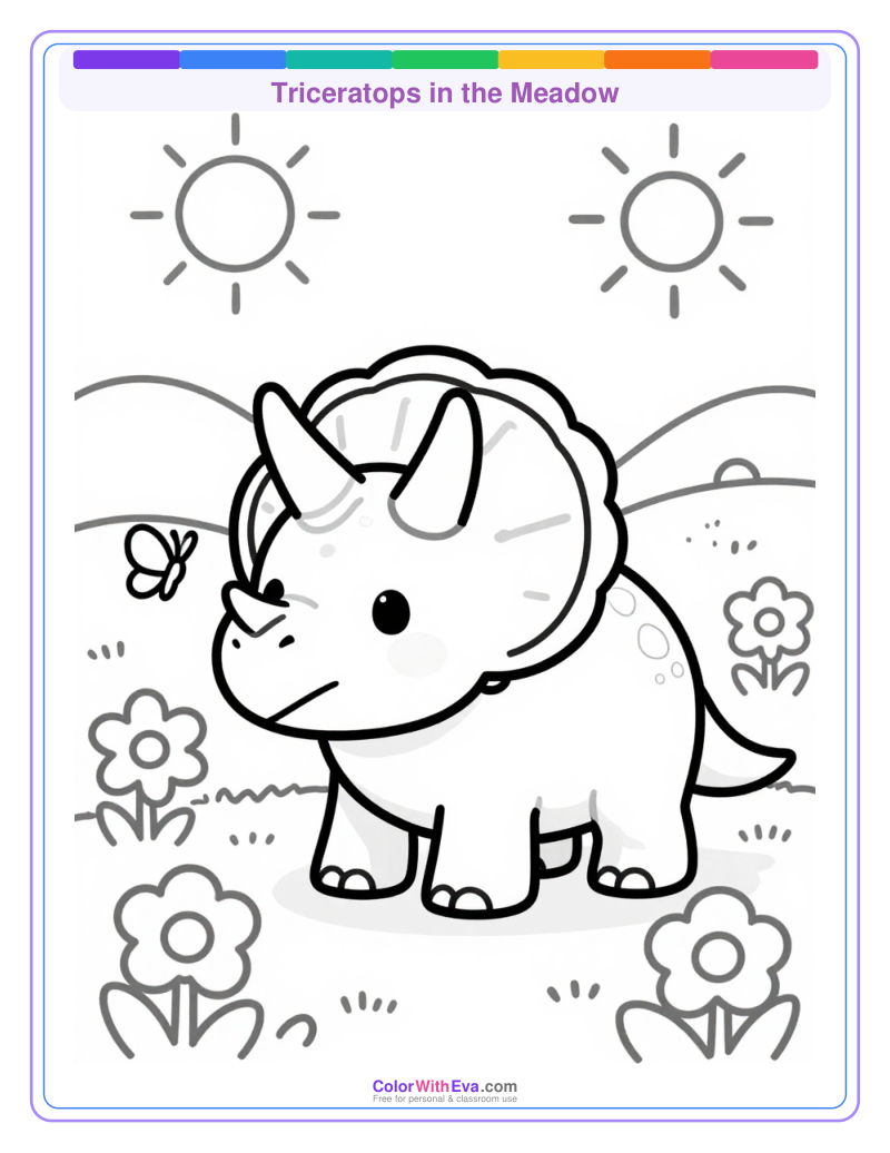 Triceratops in the Meadow preview