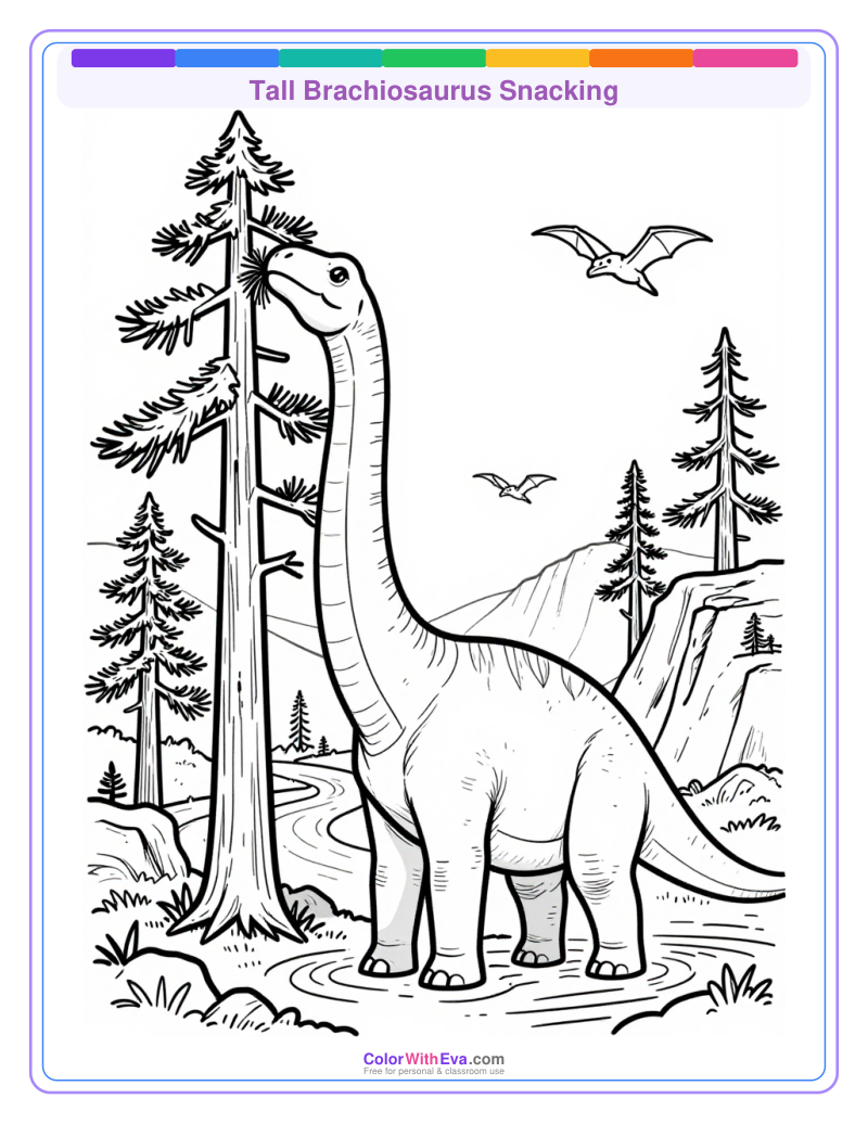 Tall Brachiosaurus Snacking preview