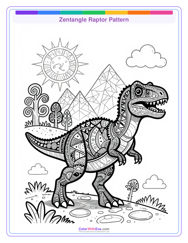 Zentangle Raptor Pattern thumbnail