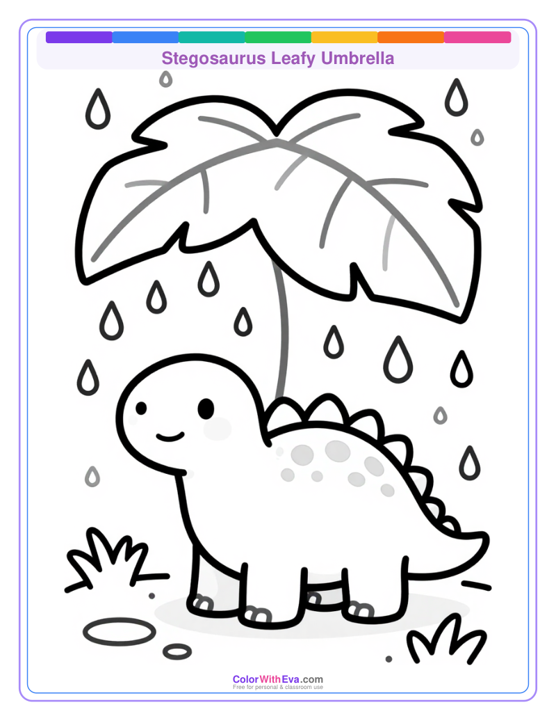 Stegosaurus Leafy Umbrella preview