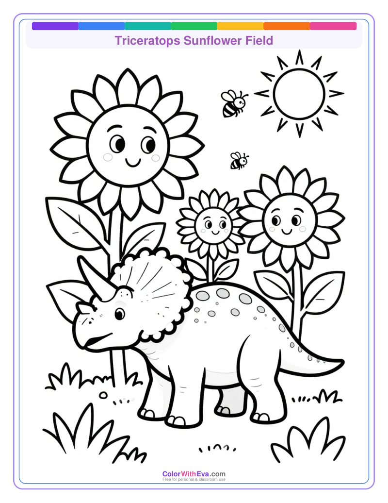Triceratops Sunflower Field preview