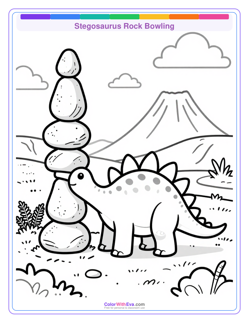 Stegosaurus Rock Bowling preview