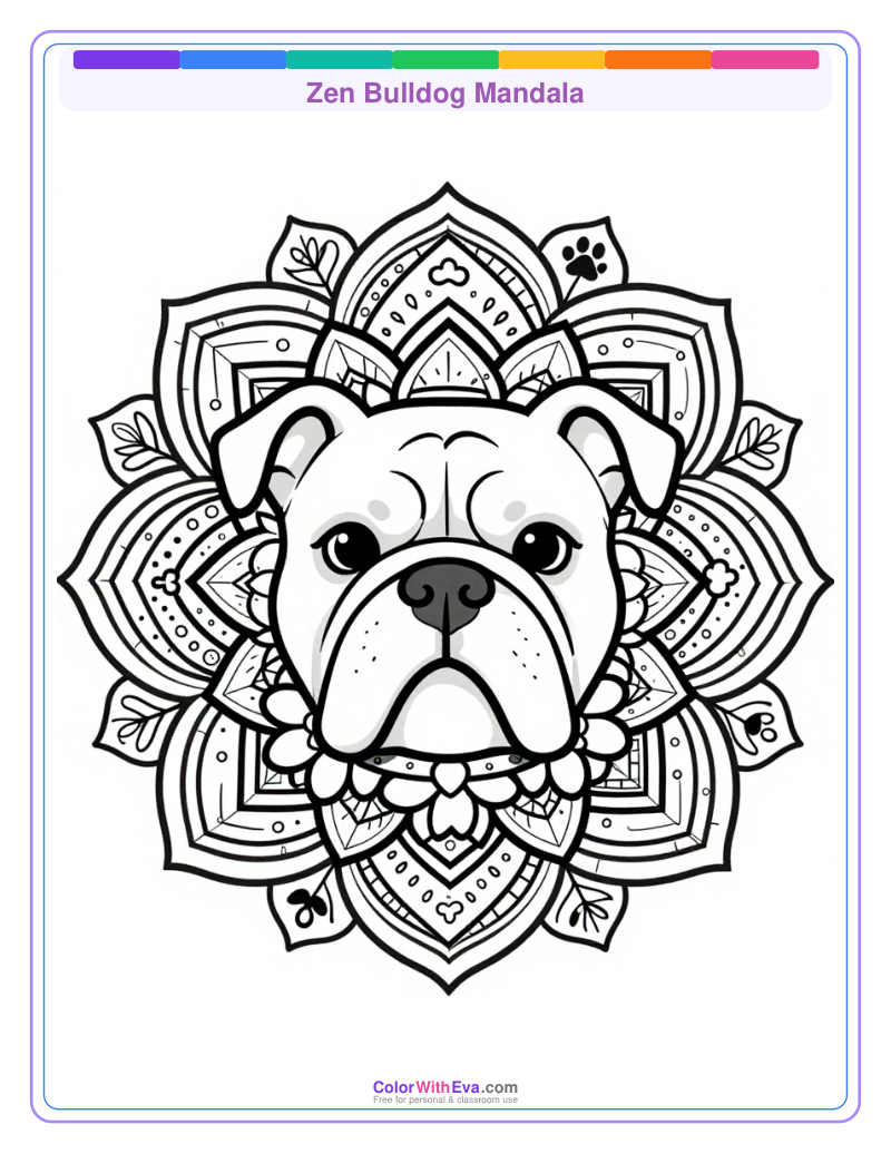 Zen Bulldog Mandala thumbnail