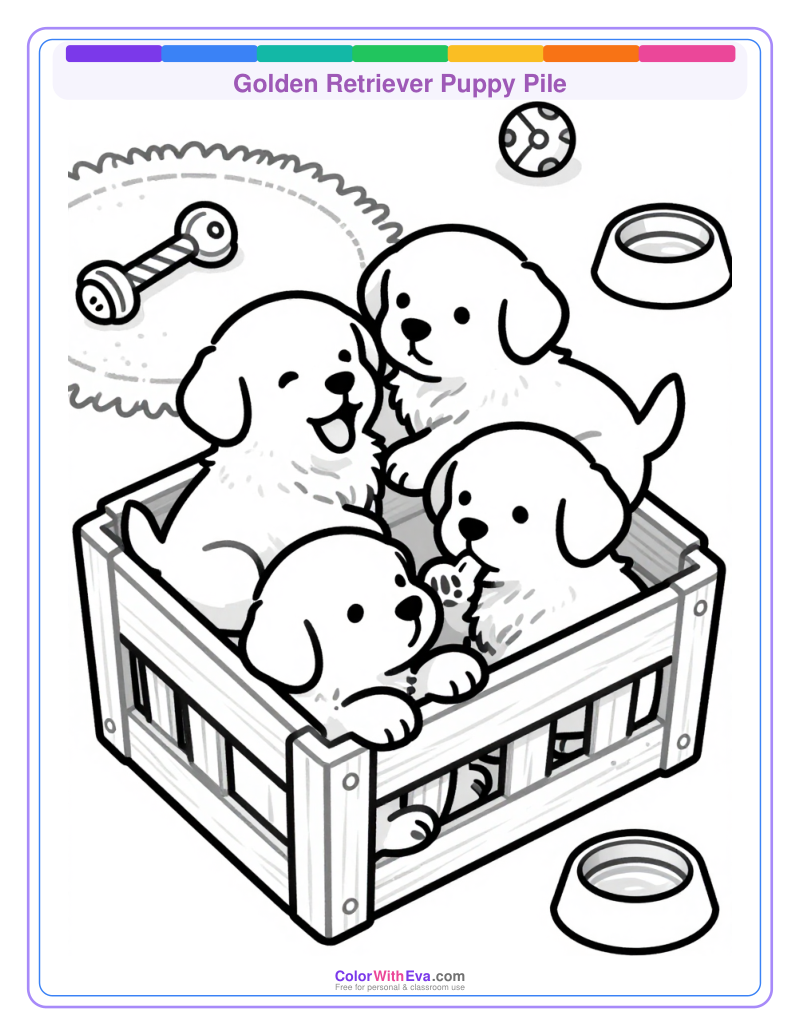 Golden Retriever Puppy Pile preview