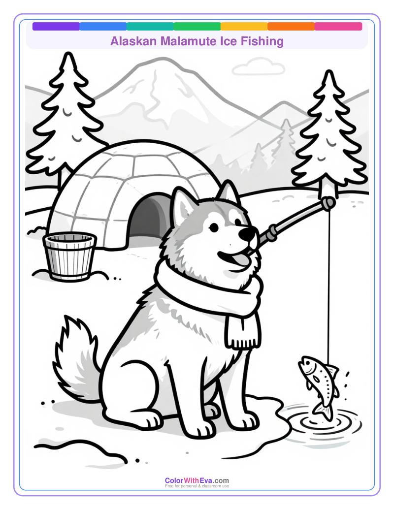 Alaskan Malamute Ice Fishing preview