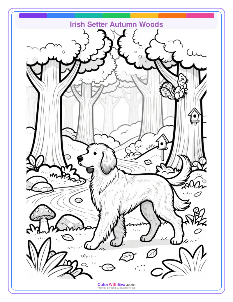 Irish Setter Autumn Woods preview