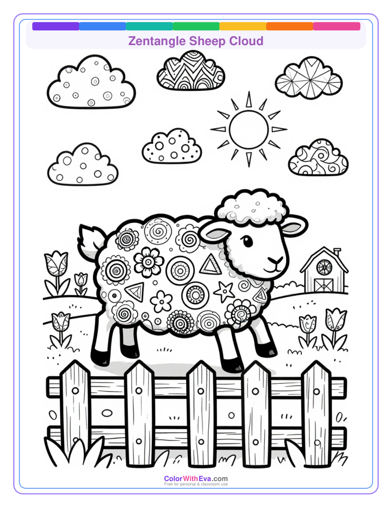 Zentangle Sheep Cloud thumbnail