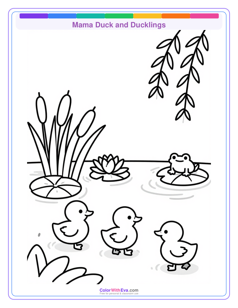 Mama Duck and Ducklings preview