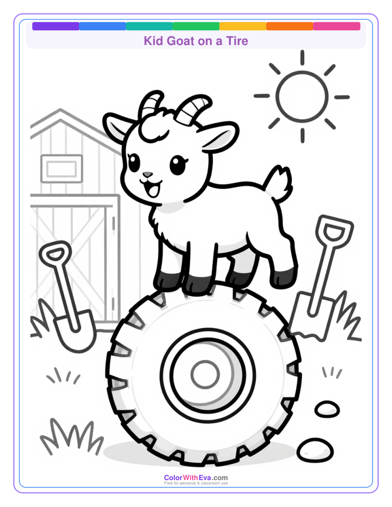 Kid Goat on a Tire preview
