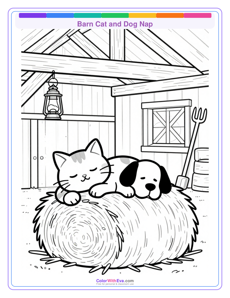 Barn Cat and Dog Nap preview
