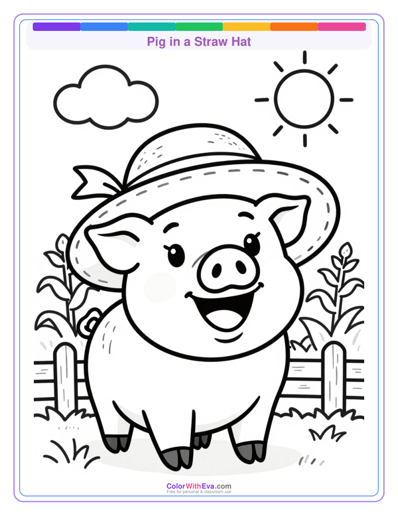 Pig in a Straw Hat preview