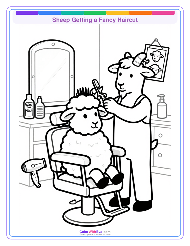 Sheep Getting a Fancy Haircut thumbnail