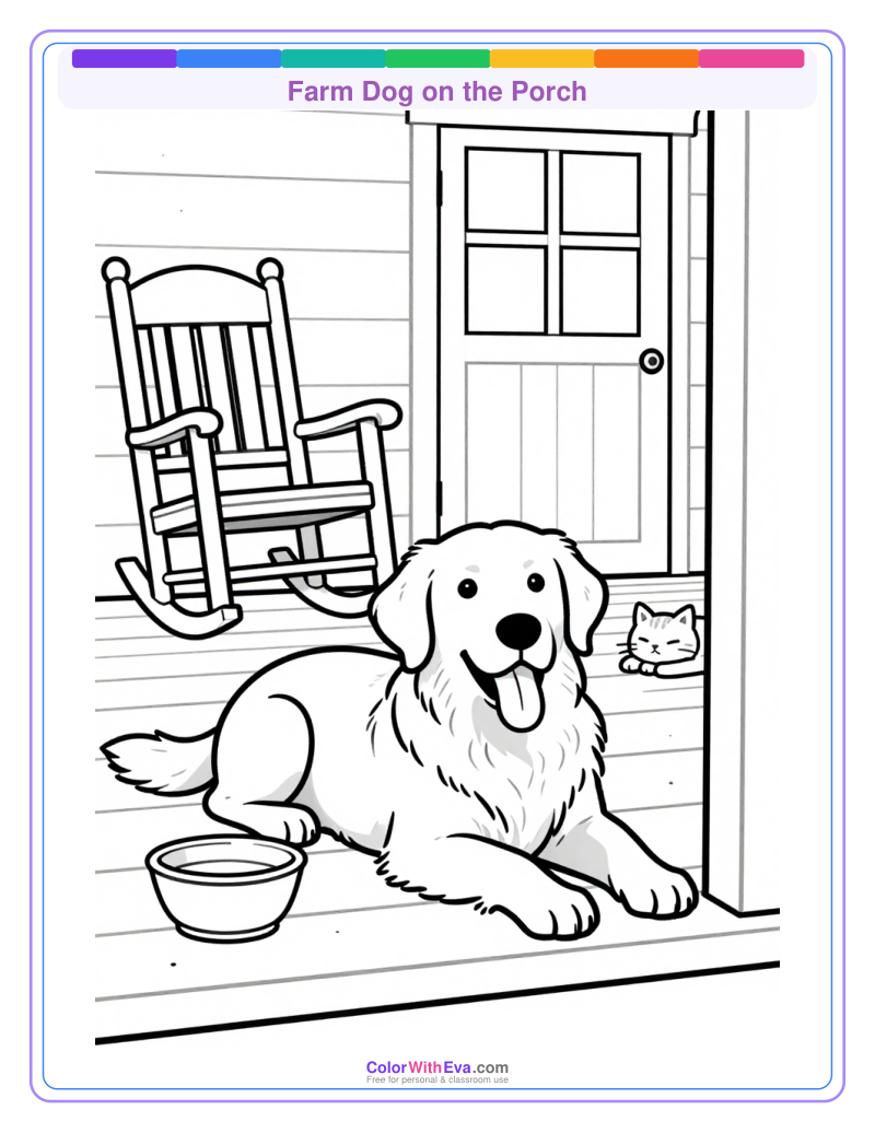 Farm Dog on the Porch preview