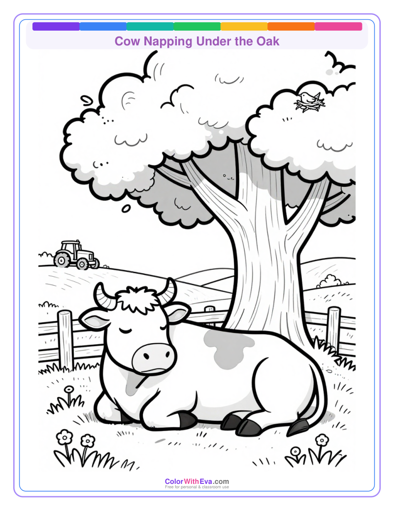 Cow Napping Under the Oak preview