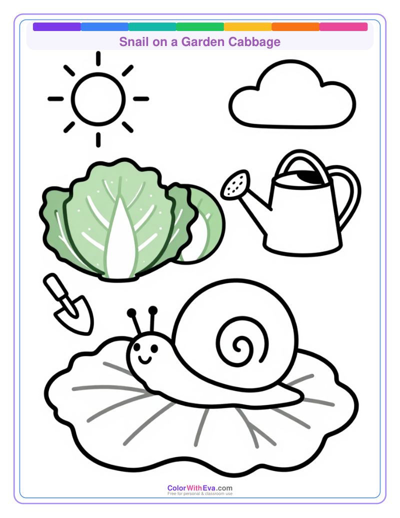 Snail on a Garden Cabbage preview