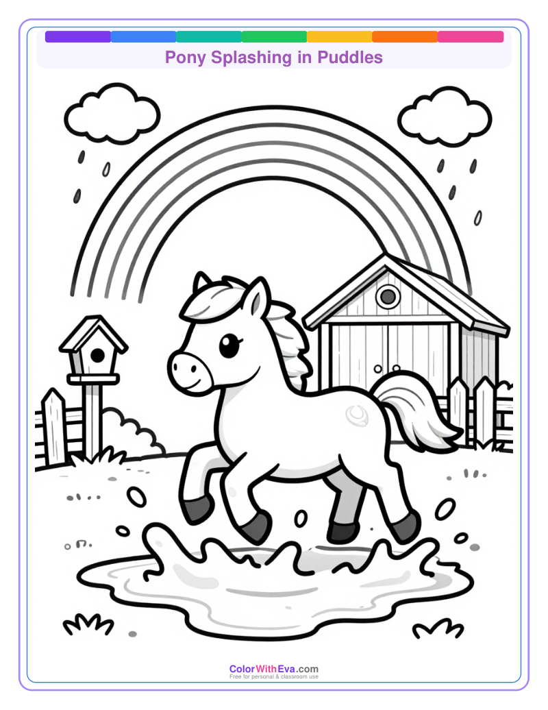 Pony Splashing in Puddles preview