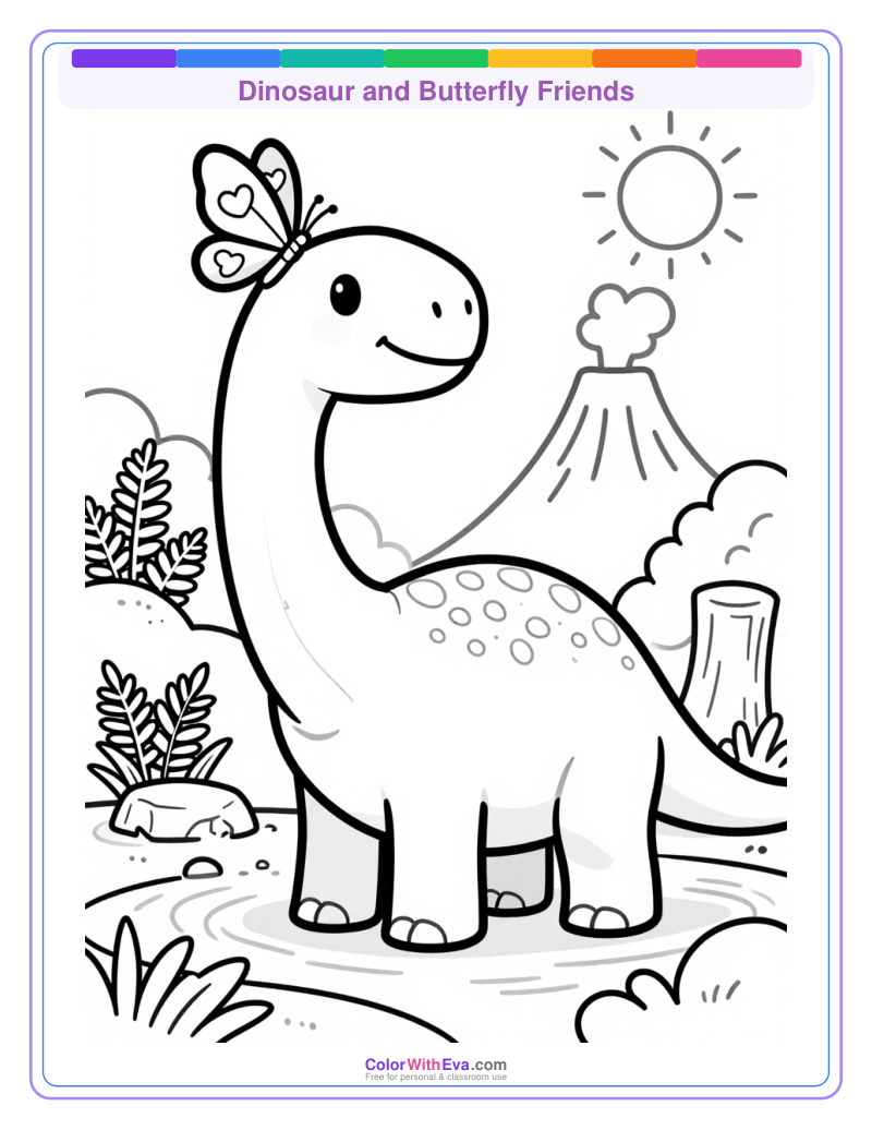 Dinosaur and Butterfly Friends thumbnail