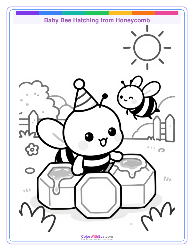 Baby Bee Hatching from Honeycomb thumbnail