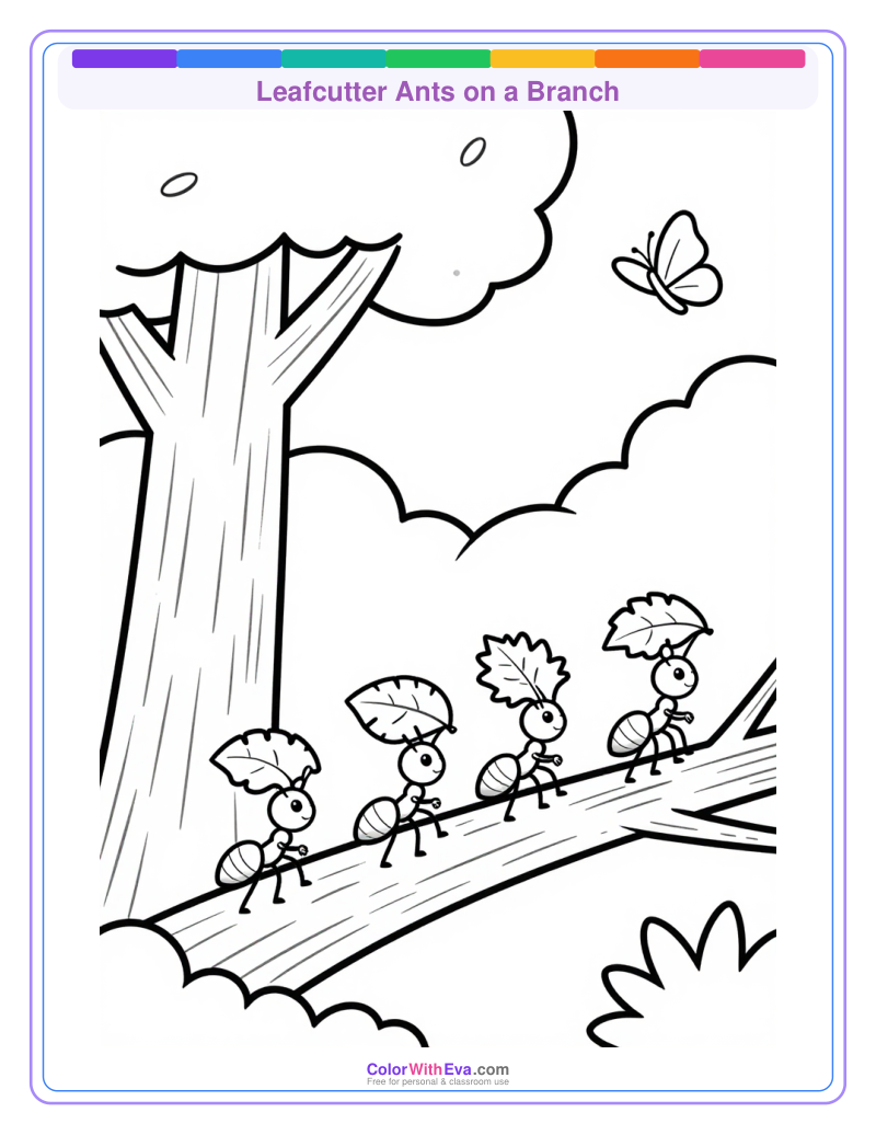 Leafcutter Ants on a Branch preview