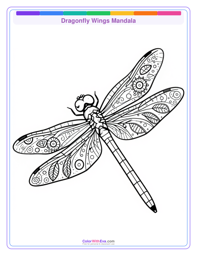 Dragonfly Wings Mandala preview