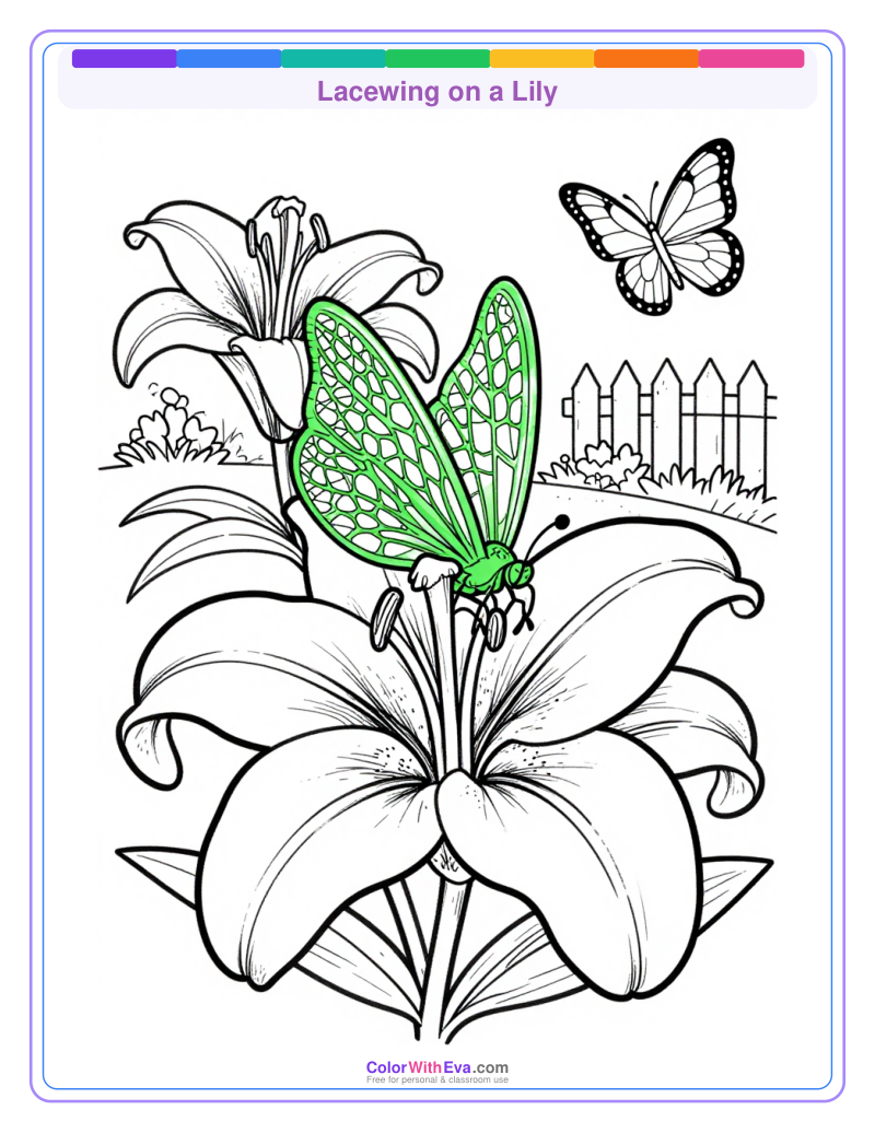 Lacewing on a Lily preview