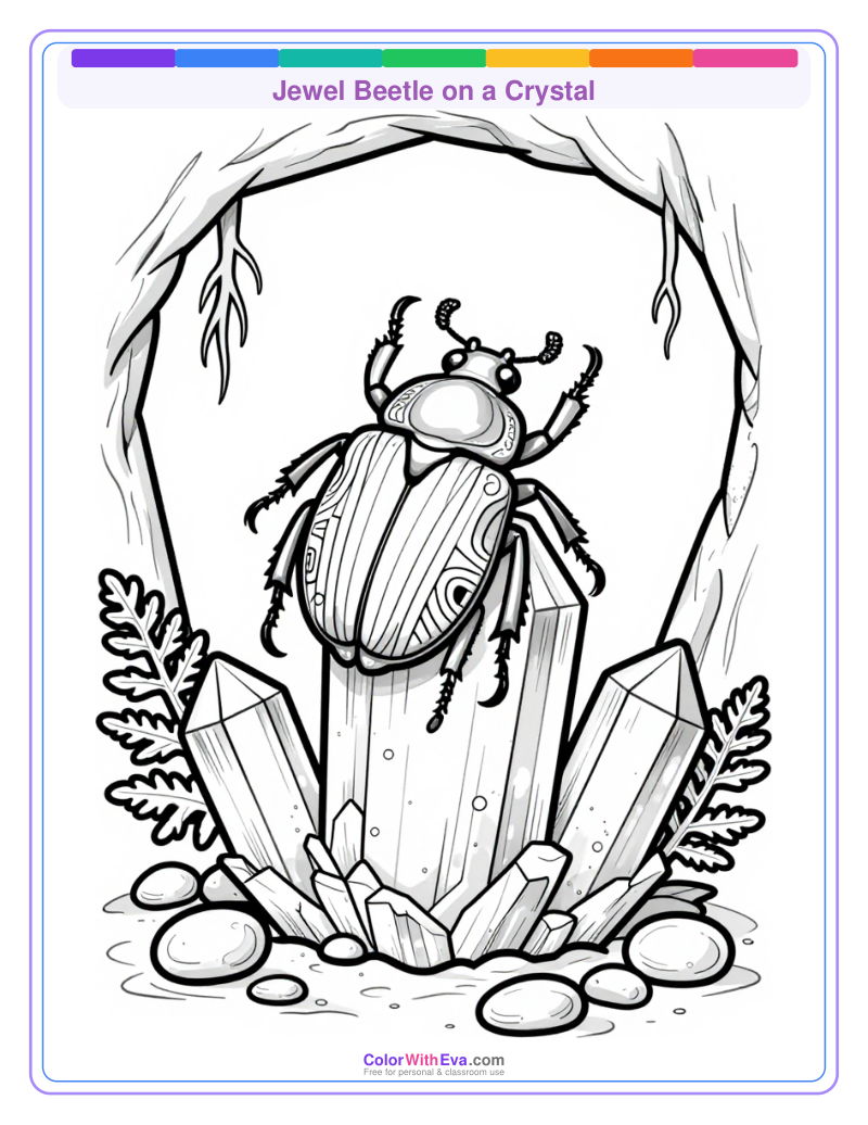 Jewel Beetle on a Crystal preview