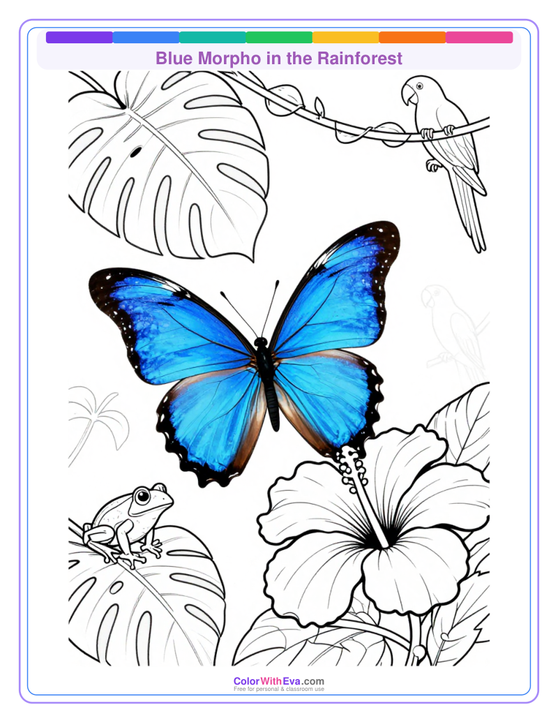 Blue Morpho in the Rainforest preview