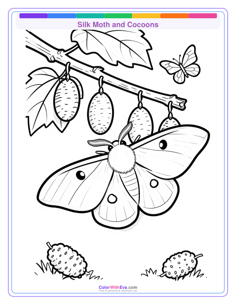 Silk Moth and Cocoons preview