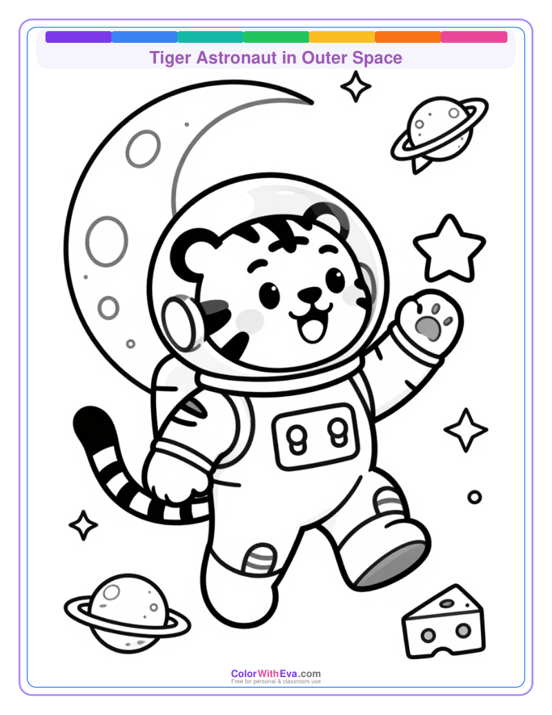 Tiger Astronaut in Outer Space thumbnail